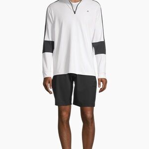 Redvanly White Tennis Fowler 1/4 Zip Pullover Small